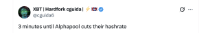Minority Chain Meltdown: XBT Ticker Grab and Mining Revolt Grip BTCB2 Chris Guida X post screenshot.