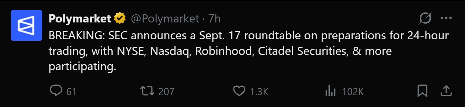 SEC Taps Blackrock, Robinhood, NYSE and More for 24-Hour Trading Push SEC Taps Blackrock, Robinhood, NYSE and More for 24-Hour Trading Push