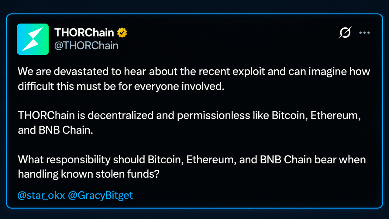 Thorchain Faces Heat as Bitget Hack Revives Bybit Controversy