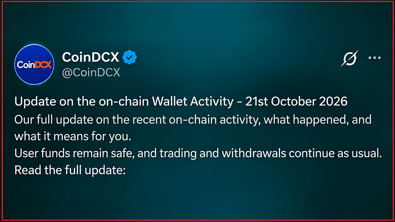CoinDCX Confirms $16M Loss Days After CEO Dismissed Suspicious Activity