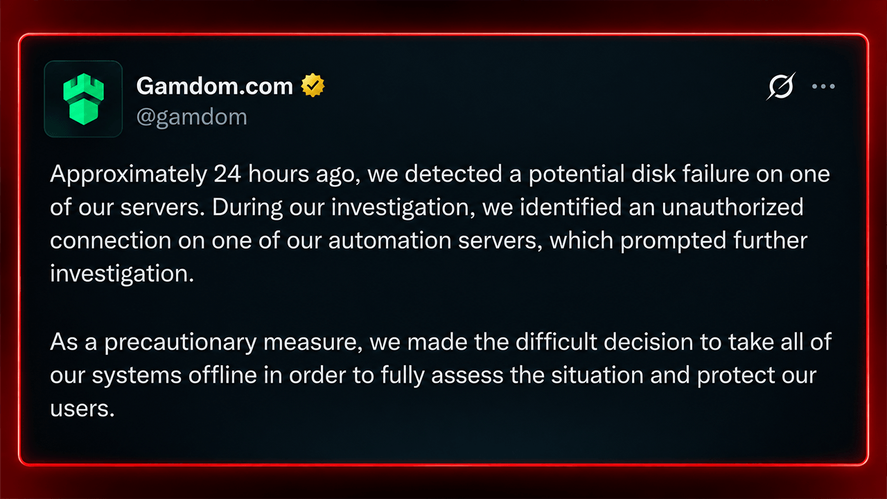 Crypto Casino Gamdom Goes Dark After a $3 Million Wallet Hack