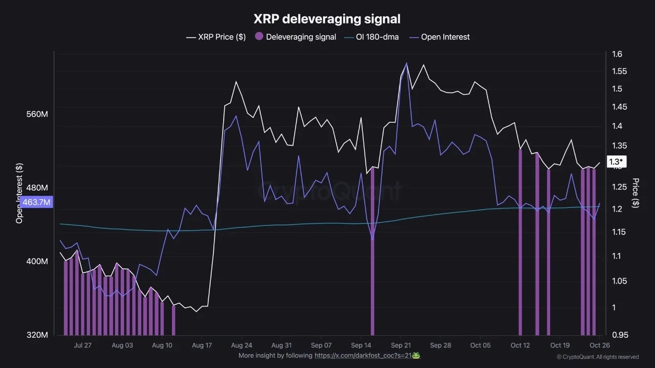 XRP Flashes Signal Seen Before 72% Rally as Binance Leverage Falls