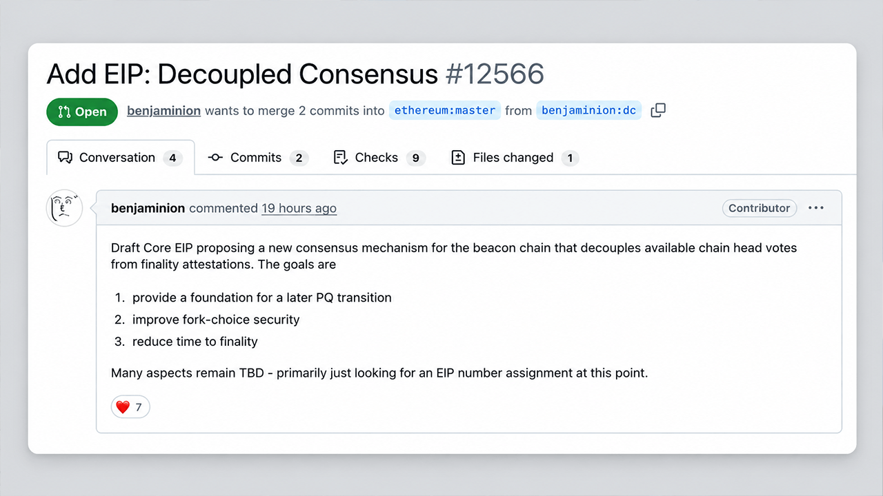 Ethereum Draft Proposes Faster Finality, Quantum Defense Path