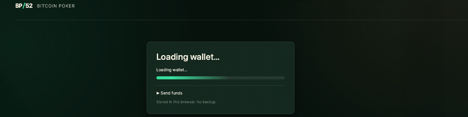 Bitcoin Poker screenshot. 