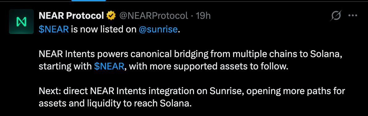 NEAR Price Jumps 14% as Solana Access Opens Through Sunrise