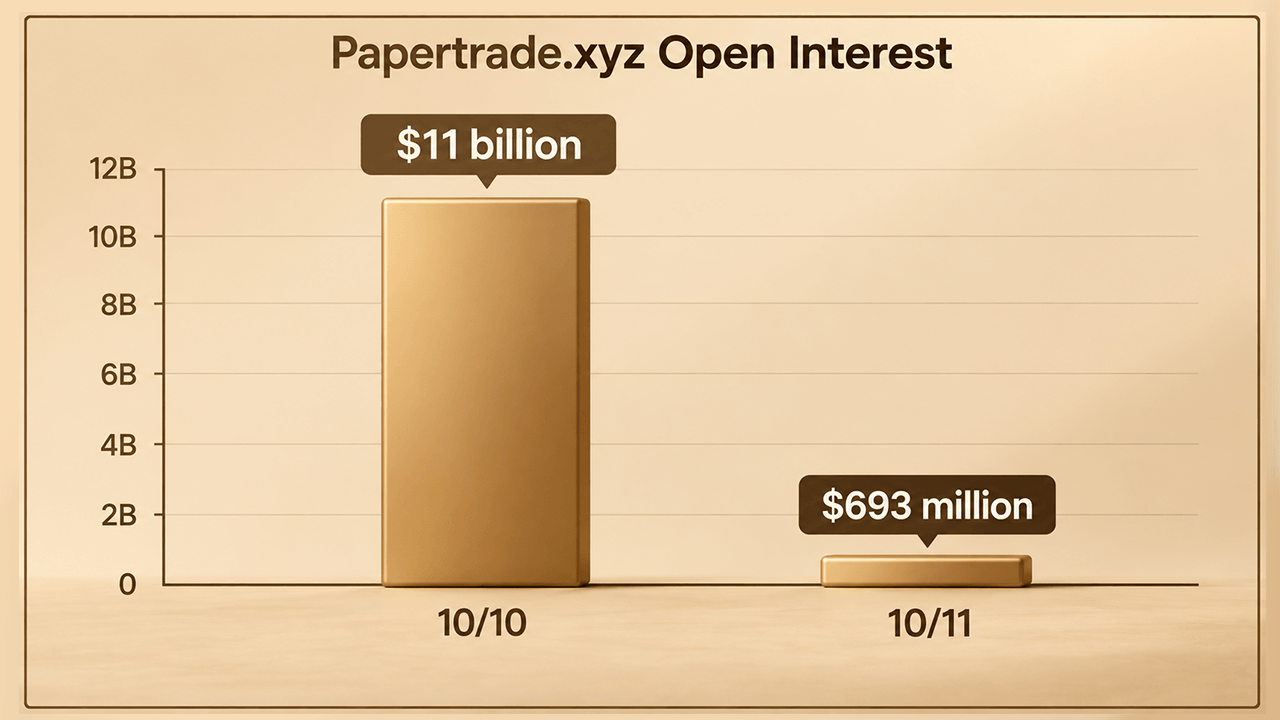 Papertrade's Open Interest Collapses 93.7% After Chaotic Launch Weekend