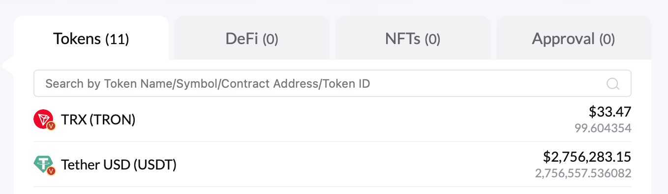 Conduit Sues Tether Over a $2.76M USDT Wallet Frozen for a Year Tron Scan screenshot