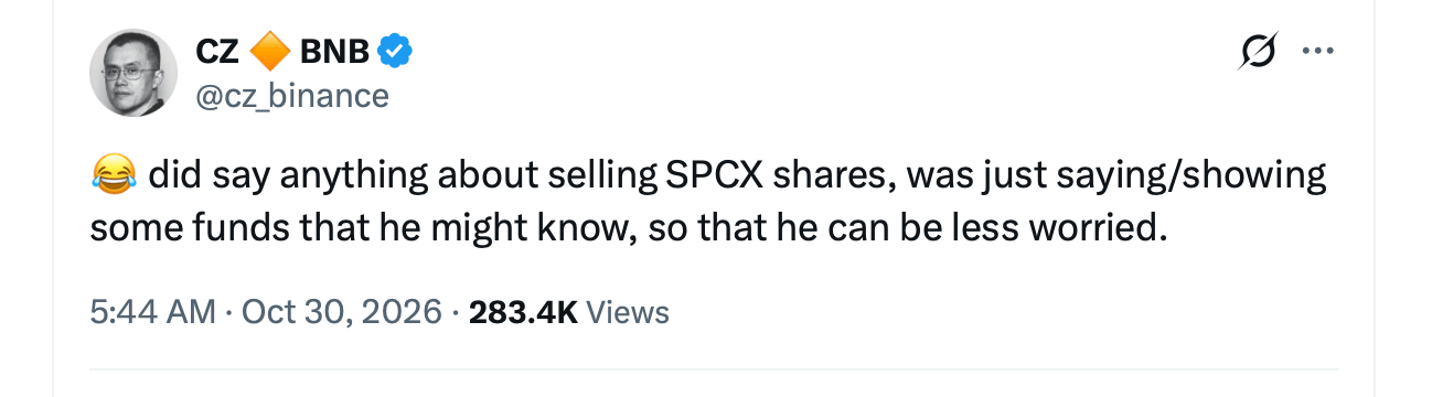 CZ Tells Elon Musk to Stop Trolling Over $6.3B Binance Hack, Cites SpaceX Holding