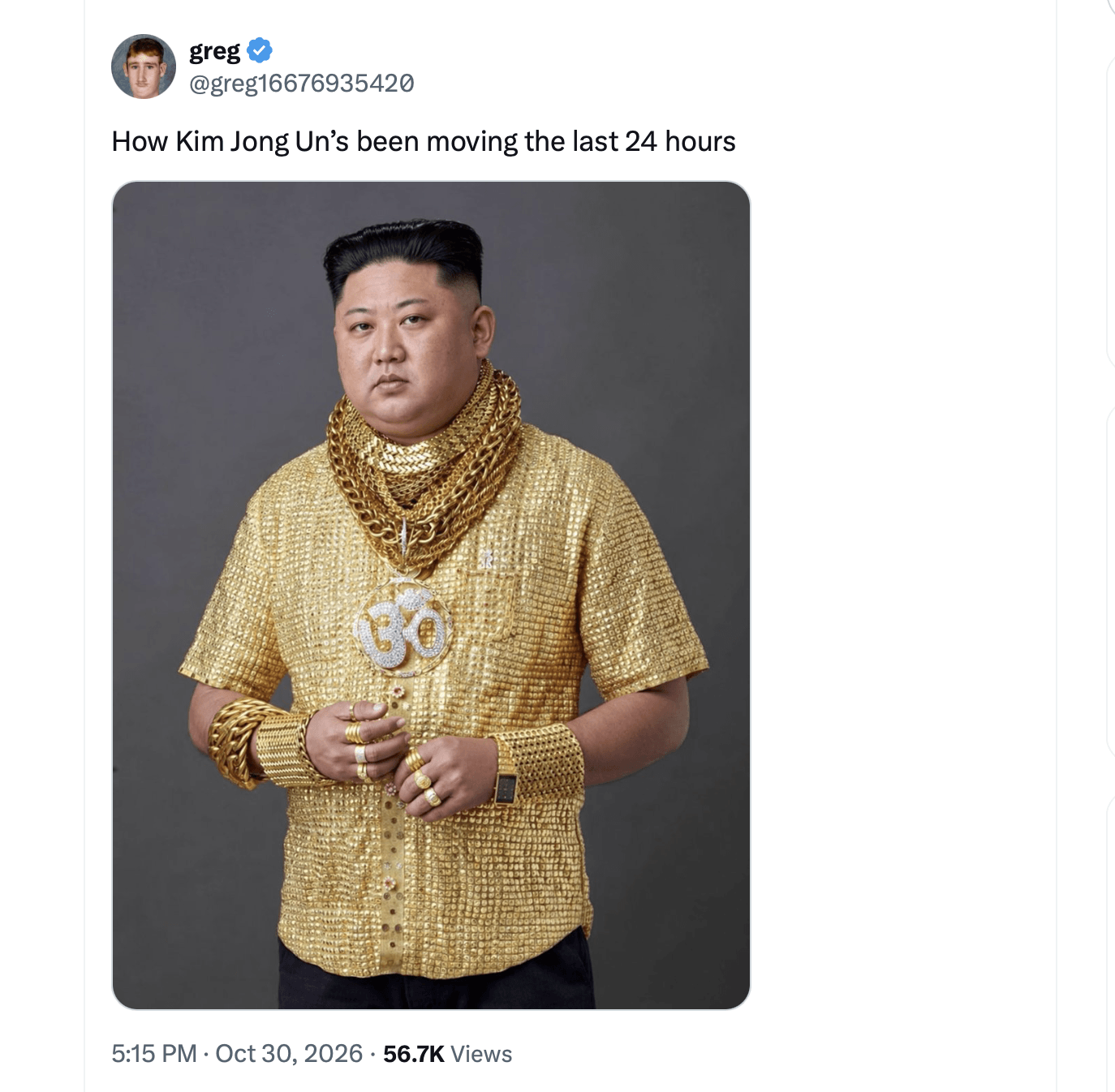 Kim Jong Un and North Korea Memes Flood X After Binance's $6.3B Hack Greg X post.