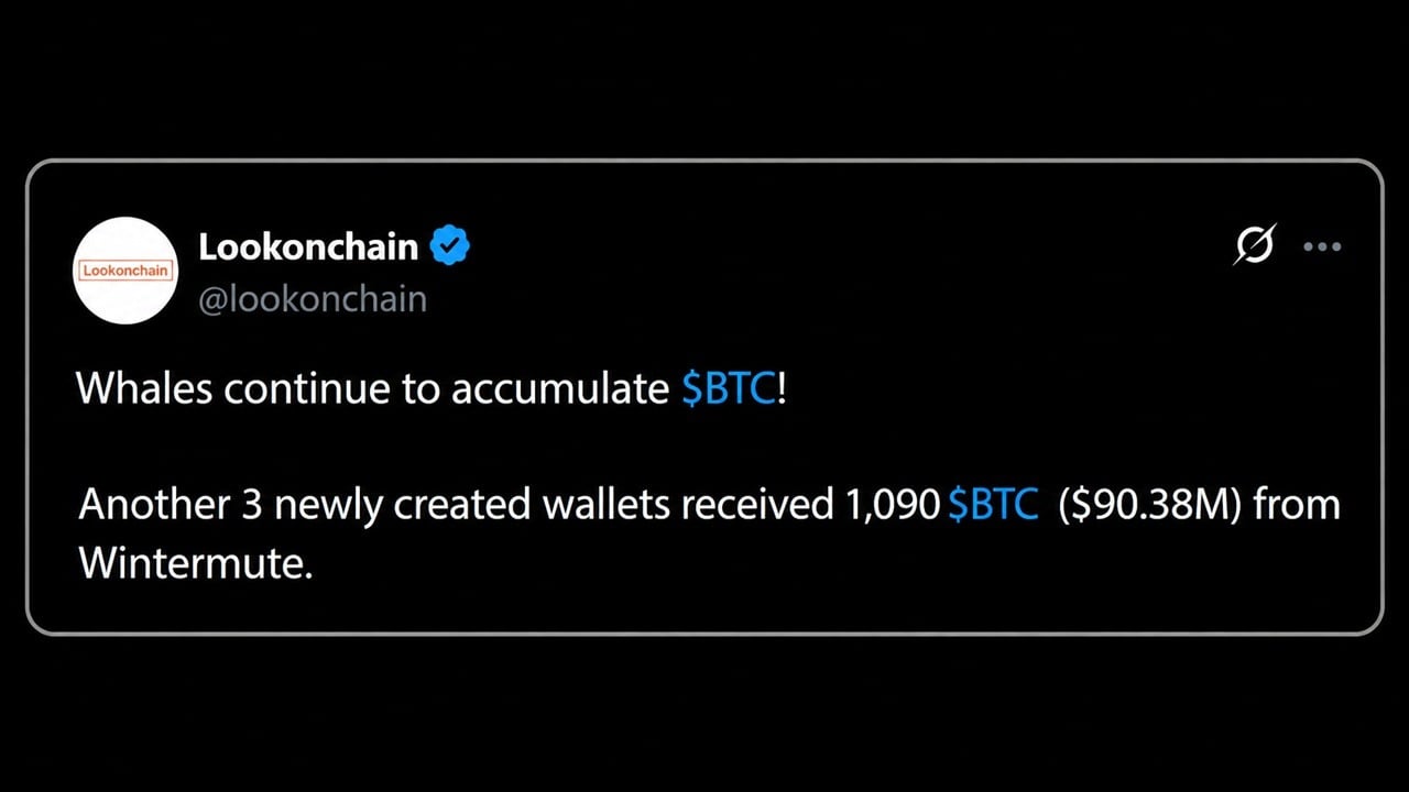 Mystery Whale Moves $90M in Bitcoin from Wintermute to New Wallets