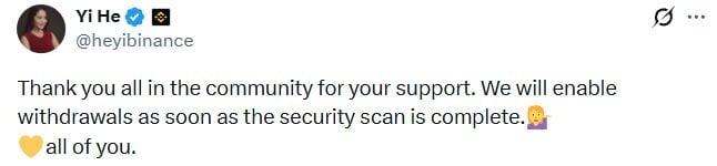 withdrawal binance hack