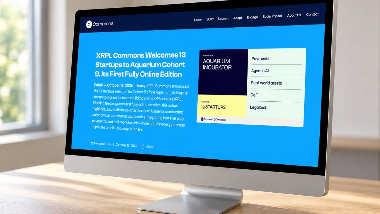 XRPL Commons Launches Online Startup Program With 13 Teams Focused on Payments and DeFi